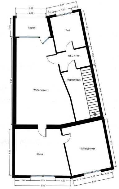 Wohnung zum Kauf 259.000 € 2 Zimmer 95 m² 1. Geschoss Cracau Krefeld 47799