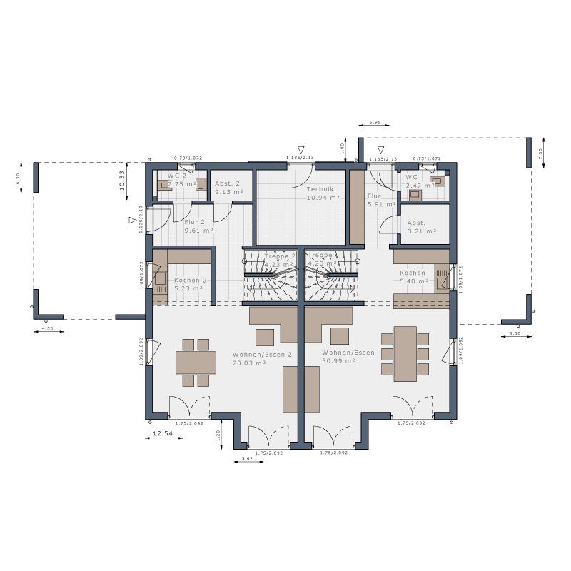 Mehrfamilienhaus zum Kauf provisionsfrei 823.307 € 8 Zimmer 217,8 m²<br/>Wohnfläche 506 m²<br/>Grundstück Niederschopfheim Hohberg 77749