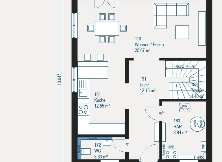 Doppelhaushälfte zum Kauf provisionsfrei 385.351 € 4 Zimmer 123,2 m² 315 m² Grundstück Abtswind 97355