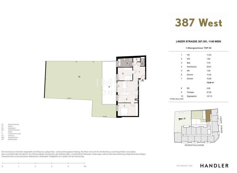 WG-Zimmer zum Kauf 668.800 € 3 Zimmer 75 m² frei ab 01.11.2027 Wien 1140