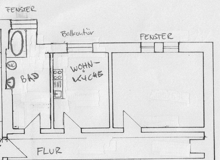Studio zur Miete 834 € 1 Zimmer 58,2 m² 4. Geschoss Veringstrasse 28, 4. OG rechts Wilhelmsburg Hamburg 21107