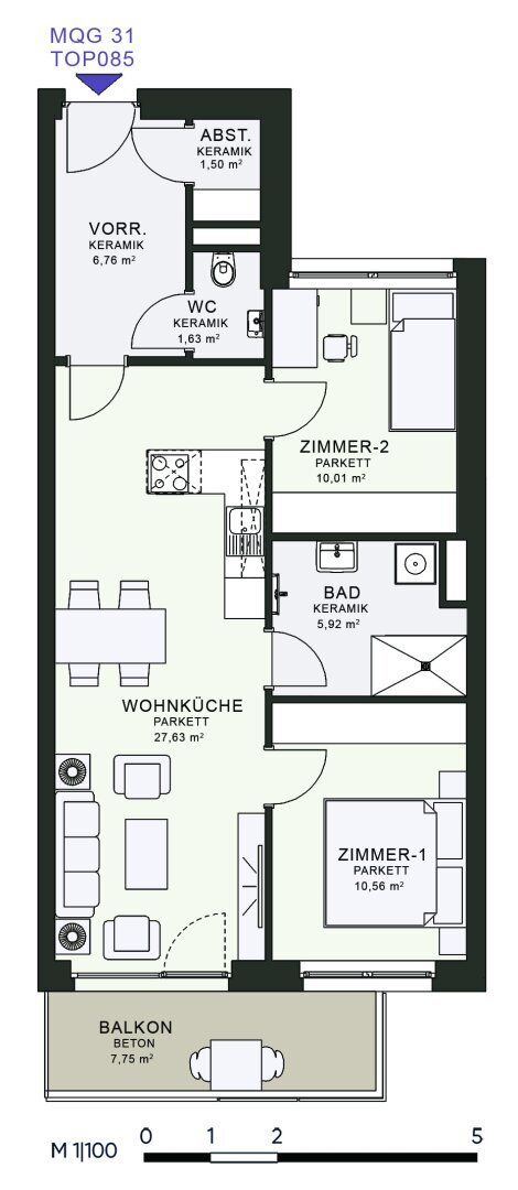 Wohnung zur Miete 875 € 3 Zimmer 64 m²<br/>Wohnfläche 4.<br/>Geschoss 01.06.2025<br/>Verfügbarkeit Fröhlichgasse 23-35 Jakomini Graz 8010