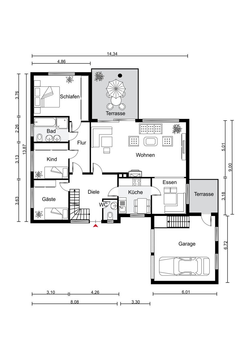 Mehrfamilienhaus zum Kauf 399.000 € 7,5 Zimmer 214 m²<br/>Wohnfläche 681 m²<br/>Grundstück Ganderkesee II Ganderkesee 27777