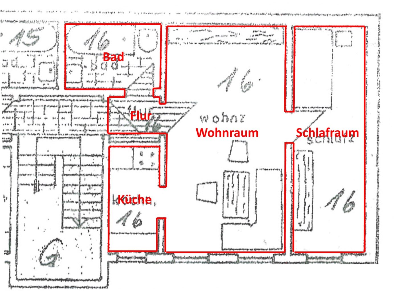 Wohnung zur Miete 550 € 2 Zimmer 38 m²<br/>Wohnfläche 2.<br/>Geschoss ab sofort<br/>Verfügbarkeit Baldstraße 3 Altstadt / Innenstadt 11 Fürth 90762