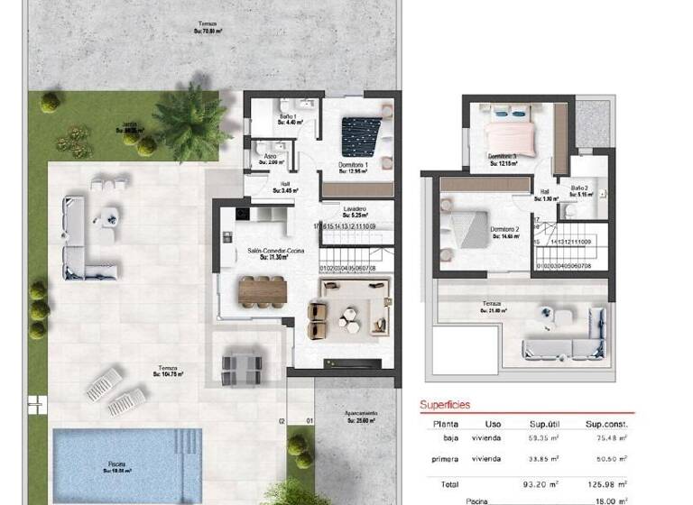 Villa zum Kauf 499.900 € 3 Zimmer 125 m² BAÑOS Y MENDIGO 30155