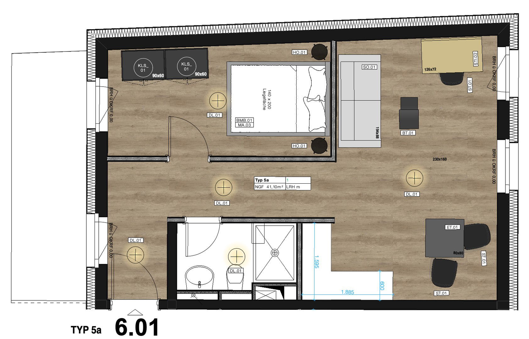 Wohnung zur Miete 1.450 € 2 Zimmer 45 m²<br/>Wohnfläche Rubensstr. 54 Schöneberg Berlin 12157