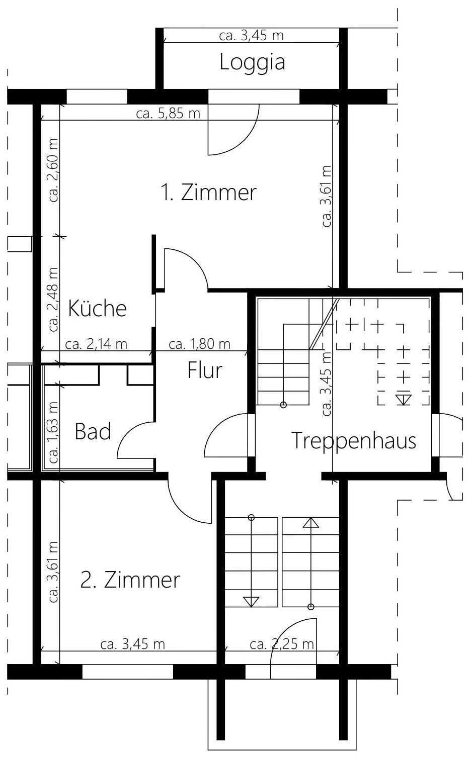 Wohnung zur Miete 345 € 2 Zimmer 49,3 m²<br/>Wohnfläche EG<br/>Geschoss 01.04.2025<br/>Verfügbarkeit Muskauer Straße 25 Sandow Cottbus 03042