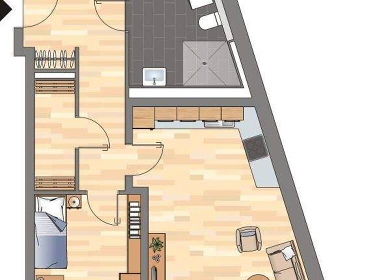 Wohnung zur Miete - Erstbezug 1.239 € 3 Zimmer 99 m² 4. Geschoss Bert-Brecht-Straße 29 Südviertel Essen 45128
