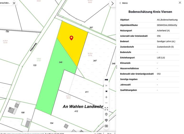 Landwirtschaftliche Fläche zum Kauf 69.000 € 6.267 m² Grundstück Kempen 47906