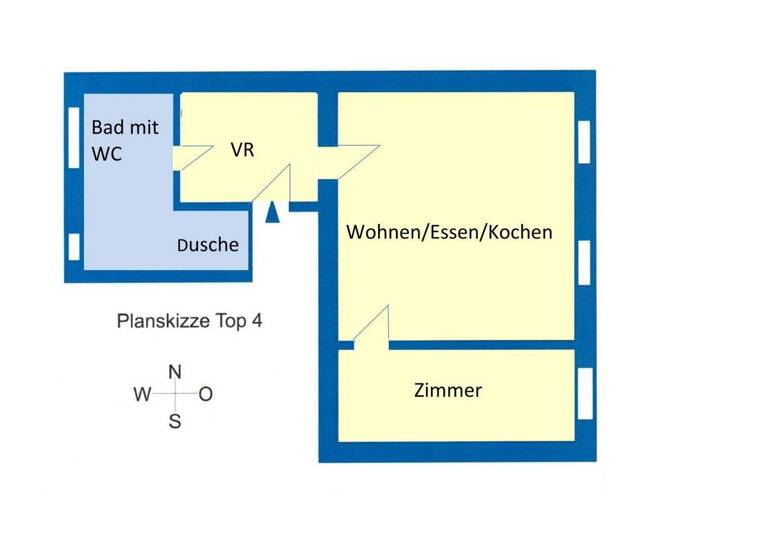 Wohnung zur Miete 462 € 2 Zimmer 48 m² 1. Geschoss Amstetten 3300