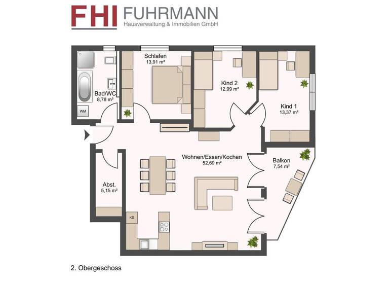 Wohnung zur Miete 1.030 € 4 Zimmer 110,7 m² 2. Geschoss Gunzenhausen 91710