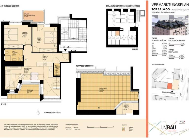 Wohnung zur Miete 2.083 € 3 Zimmer 78,3 m² Rummelhardtgasse 2 Wien 1090