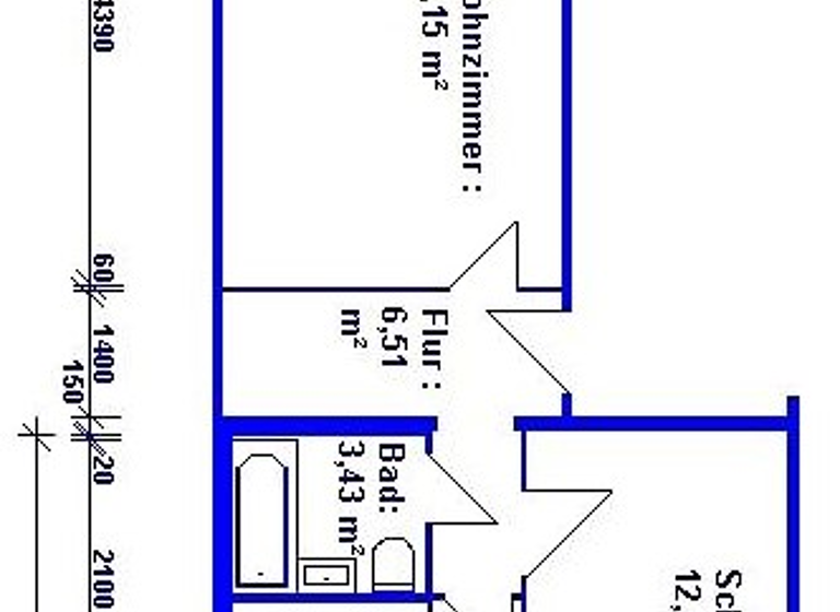 Wohnung zur Miete 324 € 2 Zimmer 46,8 m² 4. Geschoss Weißdornstraße 74 Grünau-Ost Leipzig 04209