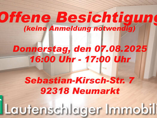 Wohnung zur Miete 410 € 2 Zimmer 38,3 m² Dachgeschoss, 2. Geschoss Neumarkt Neumarkt in der Oberpfalz 92318