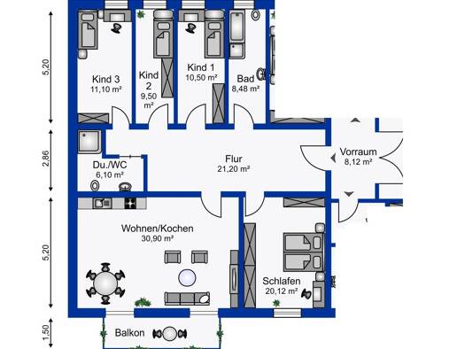 Wohnung zum Kauf provisionsfrei 209.000 € 5 Zimmer 121,7 m² 2. Geschoss Limbach-Oberfrohna 09212