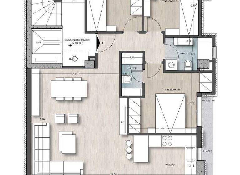 Studio zum Kauf 460.000 € 4 Zimmer 118 m² 1. Geschoss Thessaloniki