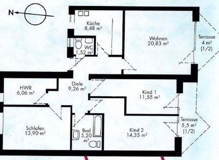 Wohnung zur Miete 760 € 4 Zimmer 95,9 m² EG frei ab 01.06.2026 Ebkeriege Wilhelmshaven 26389