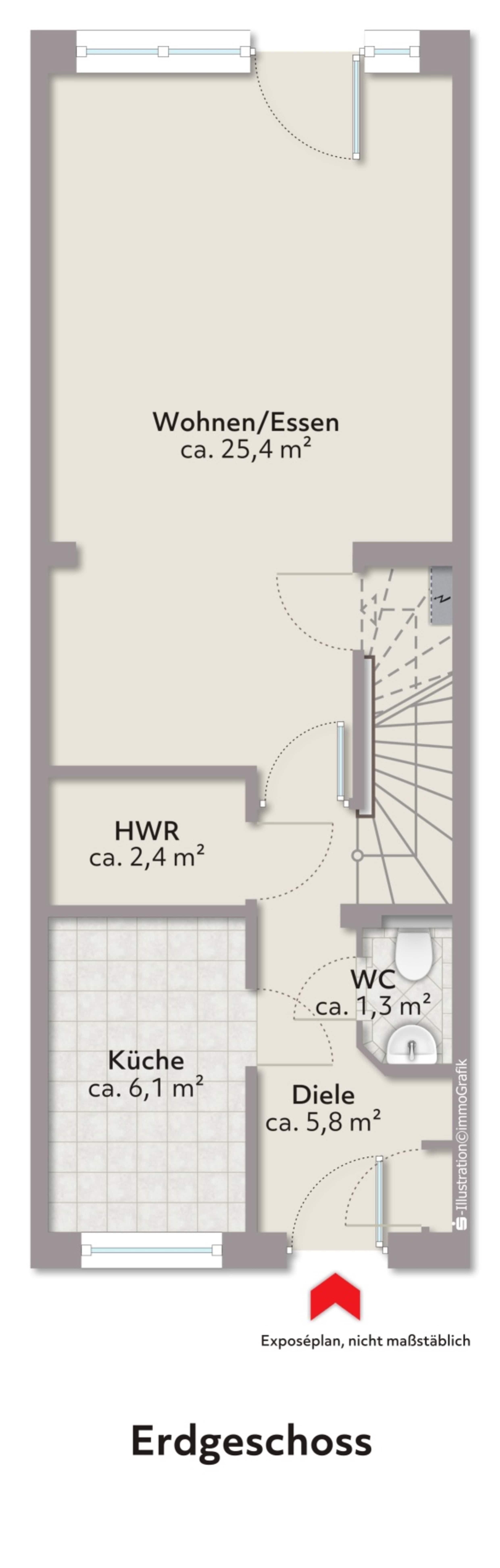 Reihenmittelhaus zum Kauf 295.000 € 4 Zimmer 106 m²<br/>Wohnfläche 150 m²<br/>Grundstück Moordeich Stuhr 28816