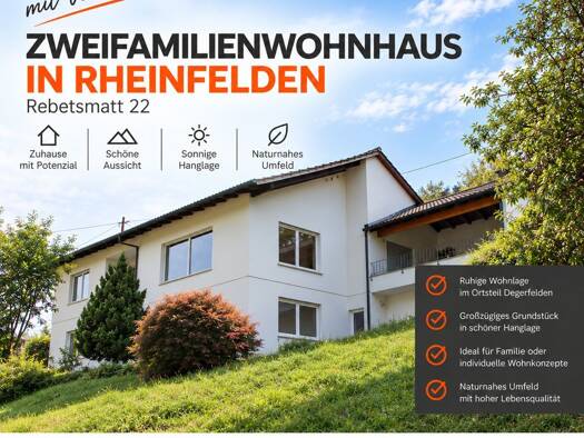 Einfamilienhaus zum Kauf 870.000 € 6 Zimmer 209 m² 1.491 m² Grundstück Degerfelden Rheinfelden (Baden) 79618