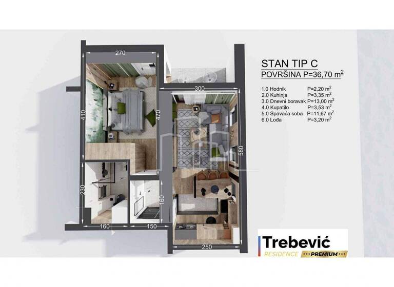 Wohnung zum Kauf 2 Zimmer 2. Geschoss Trebevic