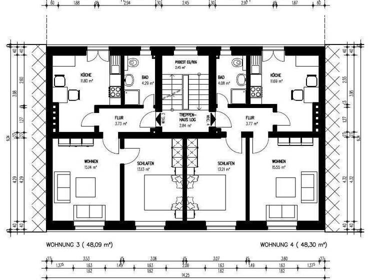 Wohnung zur Miete 500 € 2 Zimmer 48,4 m² frei ab 01.06.2026 Werdervorstadt Schwerin 19055