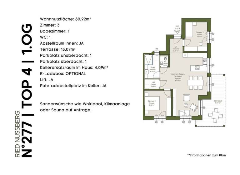 Wohnung zum Kauf - Erstbezug 395.000 € 3 Zimmer 79 m² 1. Geschoss Platscherstraße Ehrenhausen 8461
