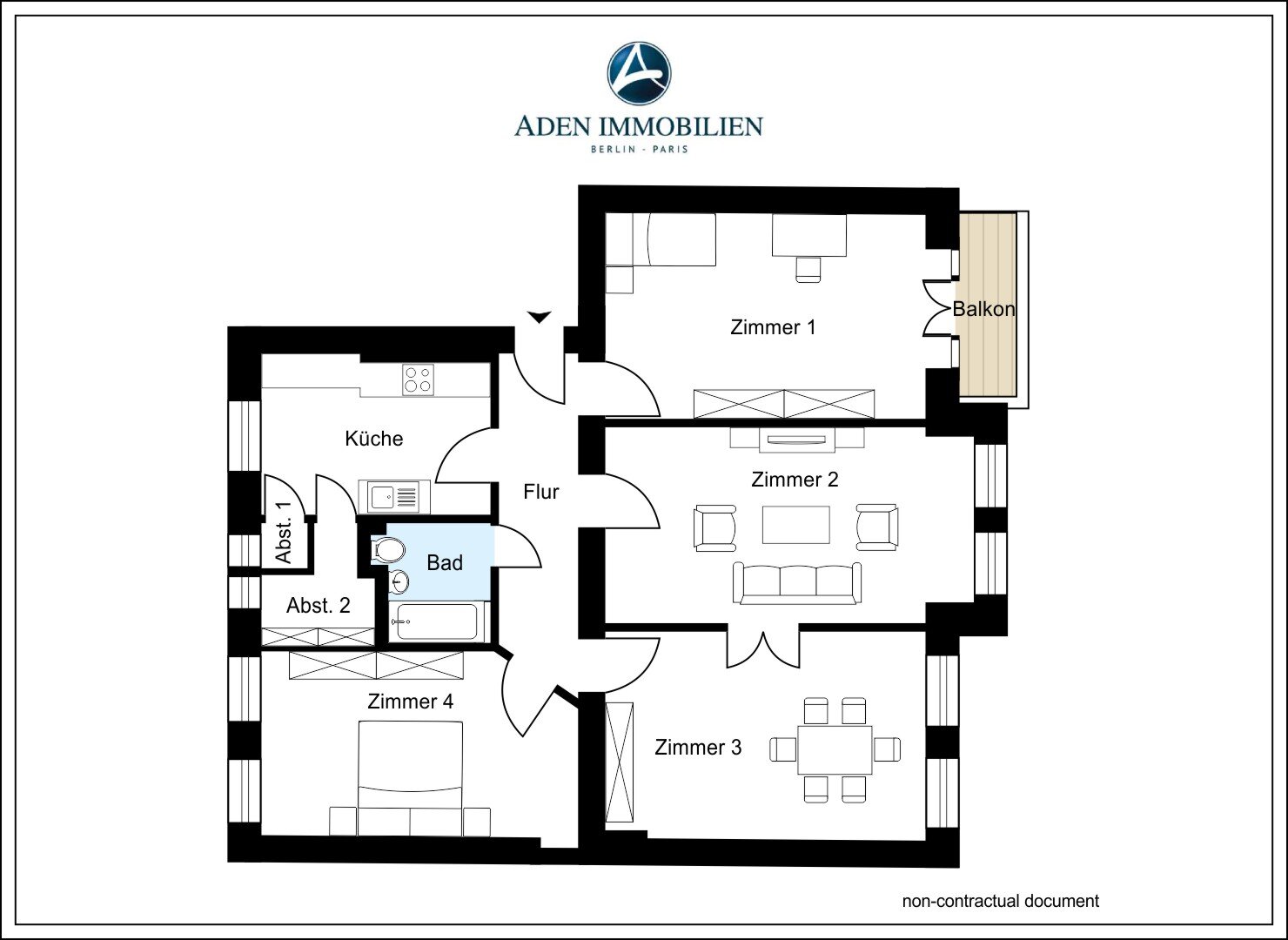 Wohnung zum Kauf 519.900 € 4 Zimmer 100,8 m²<br/>Wohnfläche 1.<br/>Geschoss Schillerpromenade 2 Oberschöneweide Berlin 12459