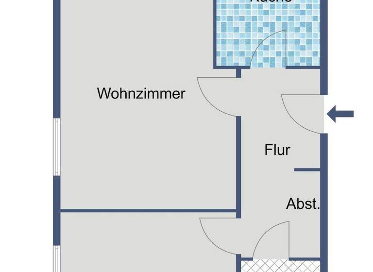 Wohnung zur Miete nur mit Wohnberechtigungsschein 307 € 2 Zimmer 54,5 m² 1. Geschoss frei ab 01.05.2026 Hinterer Steingraben 18 Bad Hersfeld 36251