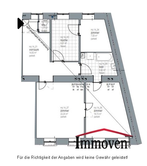 Wohnung zum Kauf 266.376 € 2,5 Zimmer 80,7 m²<br/>Wohnfläche Margaretenstraße Wien 1050