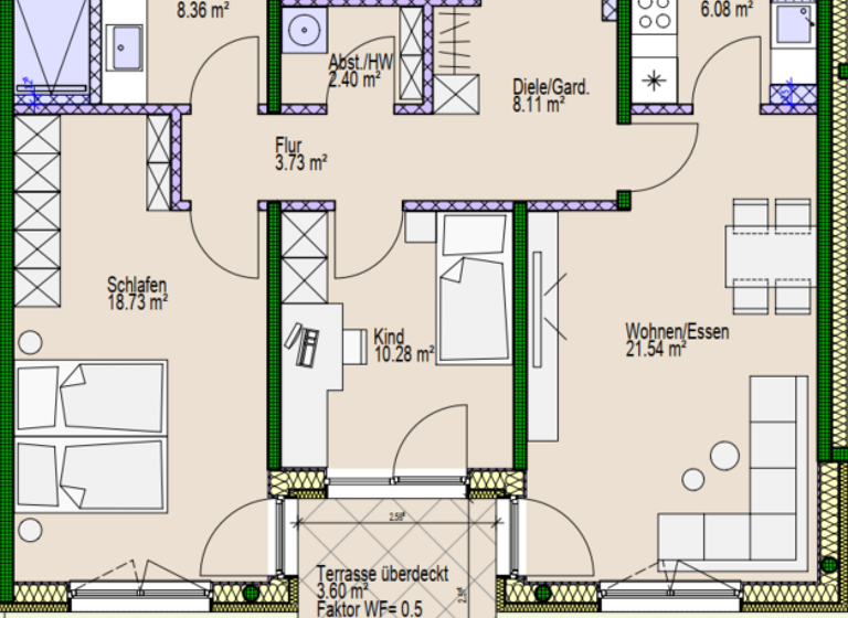 Wohnung zur Miete - Erstbezug 914 € 3 Zimmer 85,2 m² EG frei ab 01.07.2026 Amberger Strasse 85 b Kümmersbruck 92245