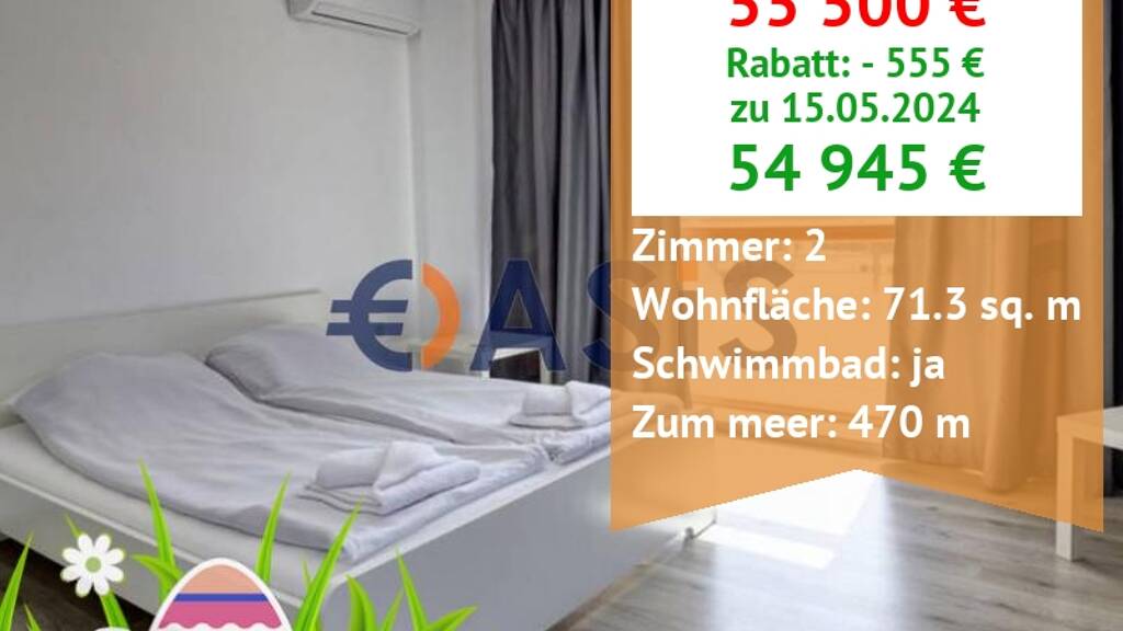 Studio zum Kauf provisionsfrei 54.945 € 2 Zimmer 71 m² 2. Geschoss ?. ??????????? 9112