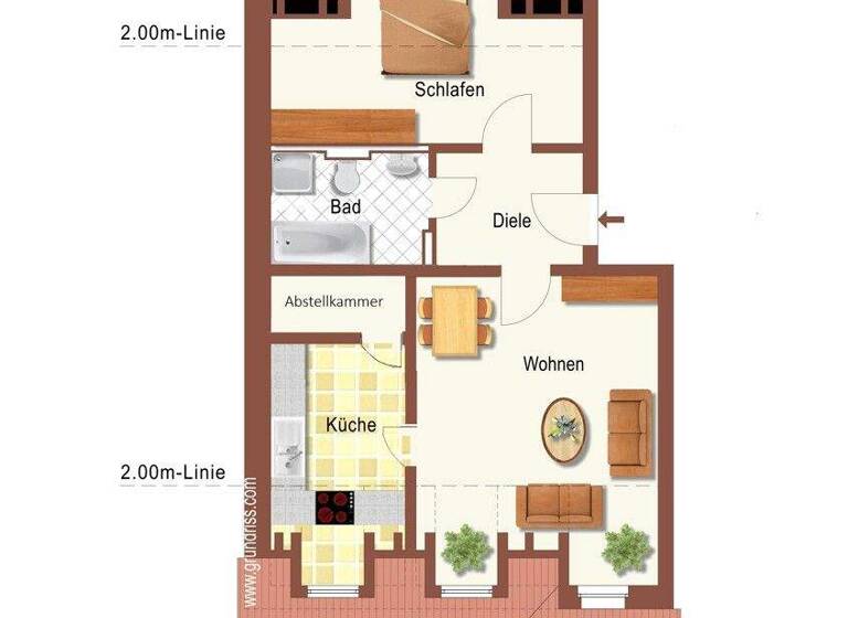 Wohnung zum Kauf 78.000 € 2 Zimmer 57,4 m² 5. Geschoss Schloßchemnitz Chemnitz 09113