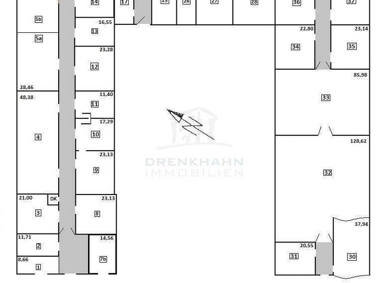 Lagerhalle zur Miete 6,50 € 105,8 m² Lagerfläche teilbar ab 5,7 m² Carl-Hopp-Straße 7 Kröpeliner Tor-Vorstadt Rostock 18069
