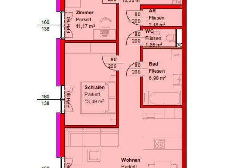 Wohnung zum Kauf - Erstbezug provisionsfrei 334.197 € 3 Zimmer 78,8 m² 1. Geschoss Nettingsdorf 4053