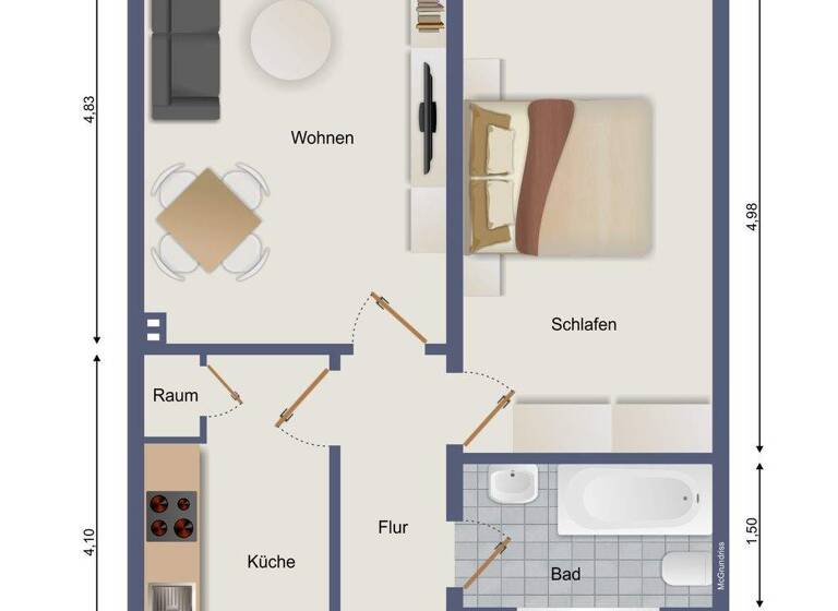 Wohnung zum Kauf 84.000 € 2 Zimmer 46,3 m² 1. Geschoss Mölln 23879
