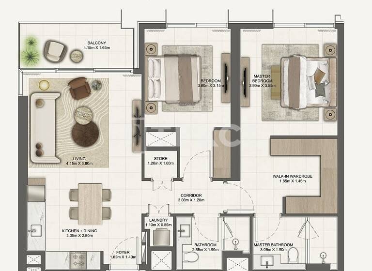 Studio zum Kauf 500.000 € 3 Zimmer 102 m² 1. Geschoss Dubai