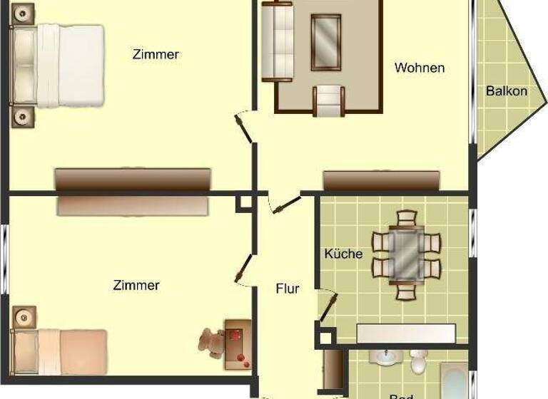 Wohnung zur Miete 490 € 3,5 Zimmer 56,1 m² EG Einsteinstraße 1 Innenstadt Ahlen 59227