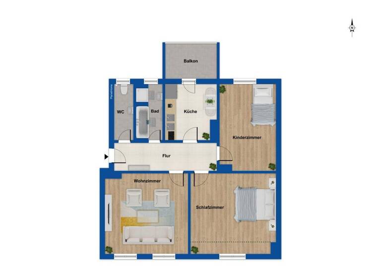 Wohnung zum Kauf 299.000 € 3 Zimmer 86 m² 3. Geschoss Südstadt Hannover 30173