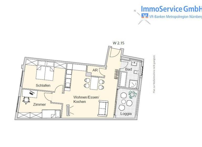 Wohnung zum Kauf provisionsfrei 440.177 € 3 Zimmer 71,3 m²<br/>Wohnfläche 2.<br/>Geschoss Merianstr. 32 + 32a Schleifweg Nürnberg 90409