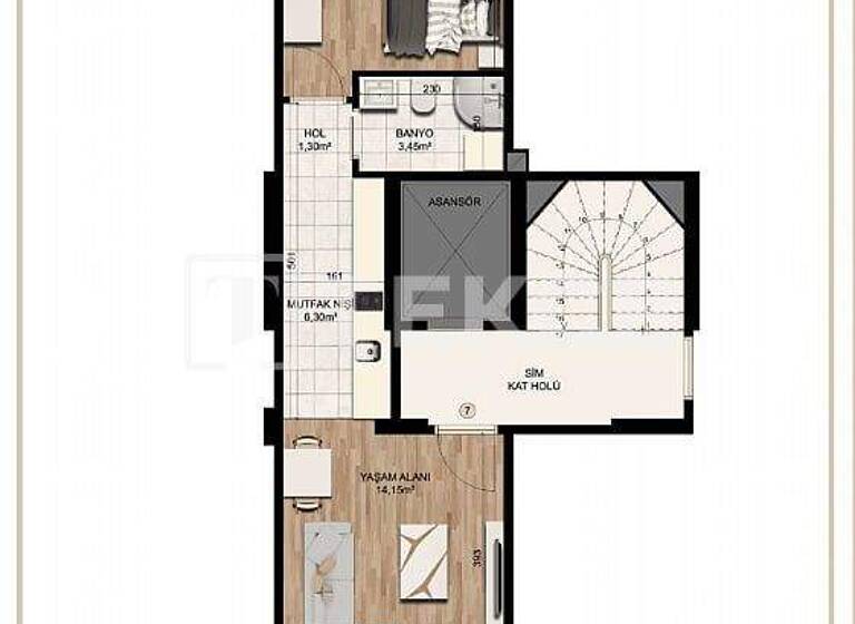 Penthouse zum Kauf 330.000 € 2 Zimmer 68 m² EG Istanbul 34710