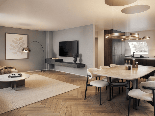 Wohnung zum Kauf - Neubau provisionsfrei 1.039.000 € 2 Zimmer 64,1 m² 3. Geschoss Nymphenburger Straße 176 Neuhausen-Nymphenburg München 80634