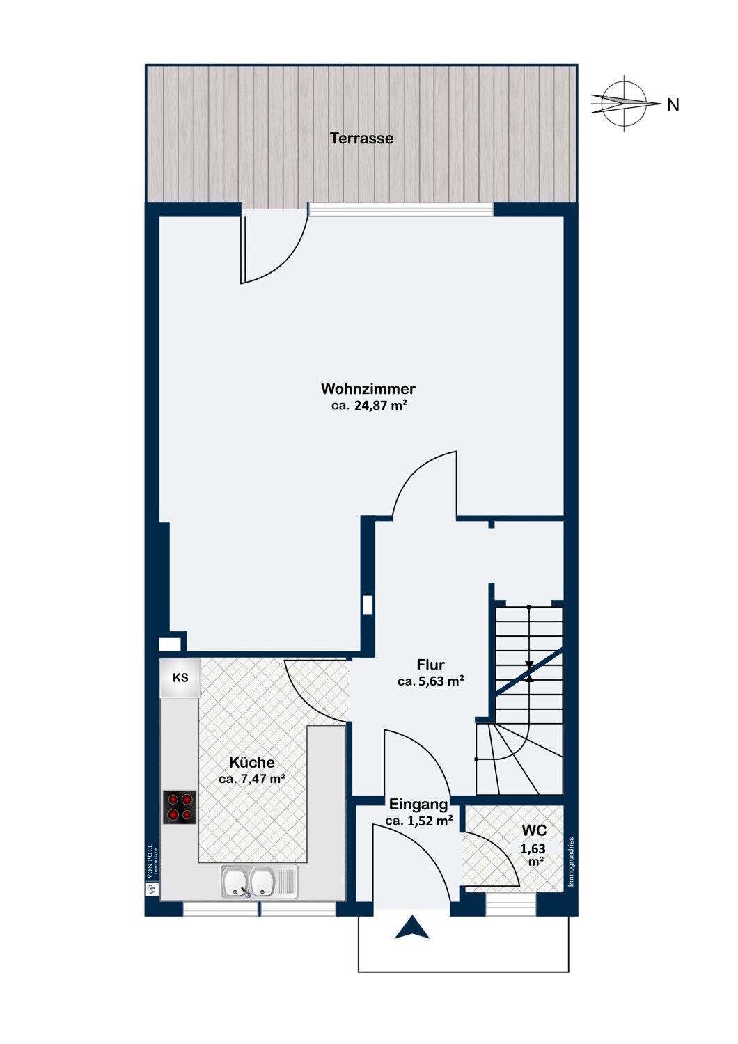 Reihenmittelhaus zum Kauf 398.000 € 3,5 Zimmer 82 m²<br/>Wohnfläche 122 m²<br/>Grundstück Bahrenfeld Hamburg 22607