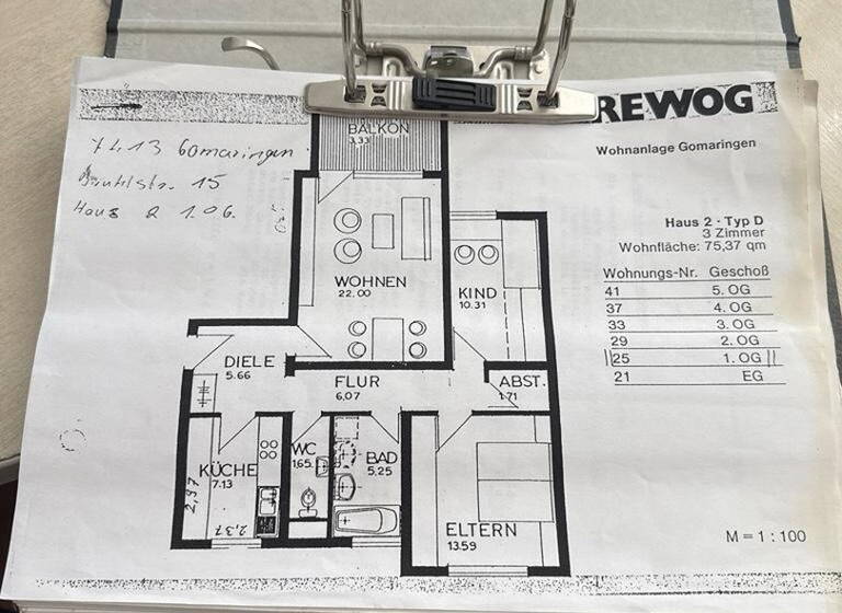 Wohnung zum Kauf provisionsfrei 279.000 € 3 Zimmer 75,4 m² 1. Geschoss Brühlstraße 15 Gomaringen 72810