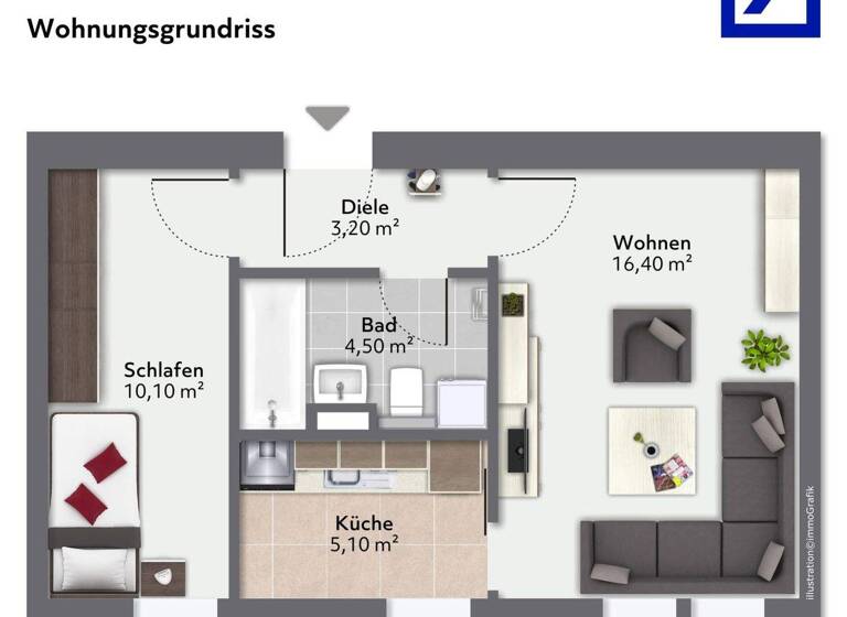 Wohnung zum Kauf 41.900 € 2 Zimmer 39,3 m² Schloßchemnitz Chemnitz 09113