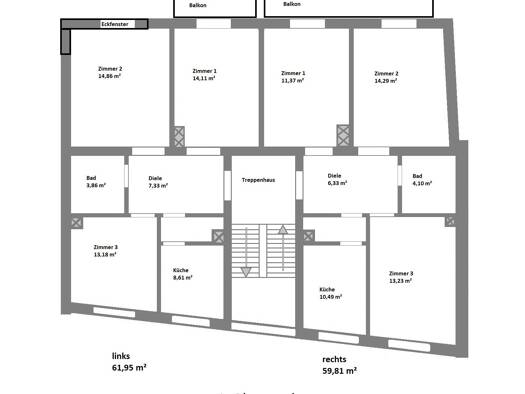 Wohnung zur Miete 998 € 58,7 m² 1. Geschoss Neubaustr. 50/52 Altstadt Würzburg 97070