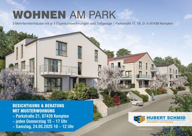 Wohnung zum Kauf provisionsfrei 843.000 € 3 Zimmer 106,1 m² Dachgeschoss, 2. Geschoss Parkstraße 17 Kempten Kempten (Allgäu) 87439