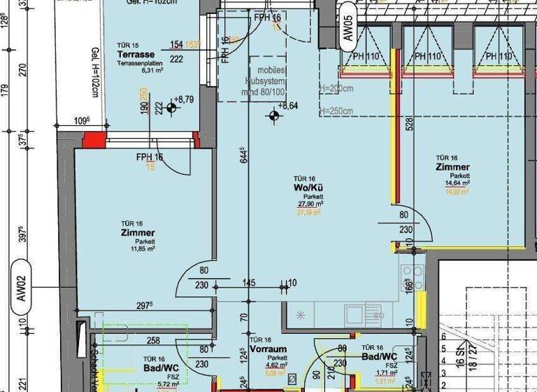Wohnung zum Kauf - Erstbezug 349.000 € 3 Zimmer 66,4 m² 3. Geschoss Wien,Donaustadt 1220
