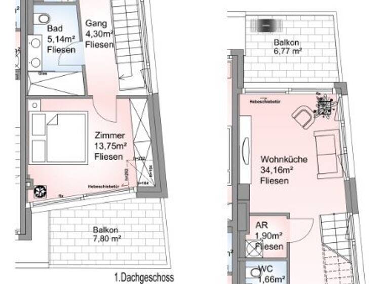 Maisonette zur Miete - Erstbezug 1.494 € 3 Zimmer 78,2 m² frei ab sofort Wien 1190