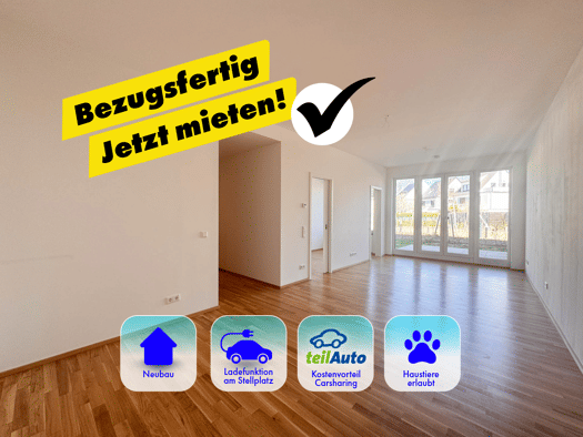 Terrassenwohnung zur Miete 828 € 2 Zimmer 59,2 m² EG frei ab sofort Pragerstr. 247 Probstheida Leipzig 04289