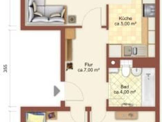 Wohnung zur Miete 365 € 3 Zimmer 60 m² 4. Geschoss Prof.-Wagenfeld-Ring 26 Weißwasser/O.L. 02943